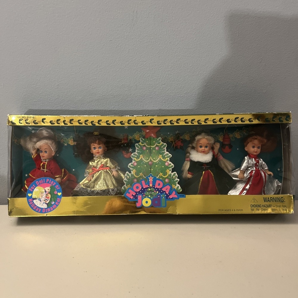 Vintage 1997 Kid Kore Little Ones Jodi Dolls Christmas Set 4 Dolls In Box
